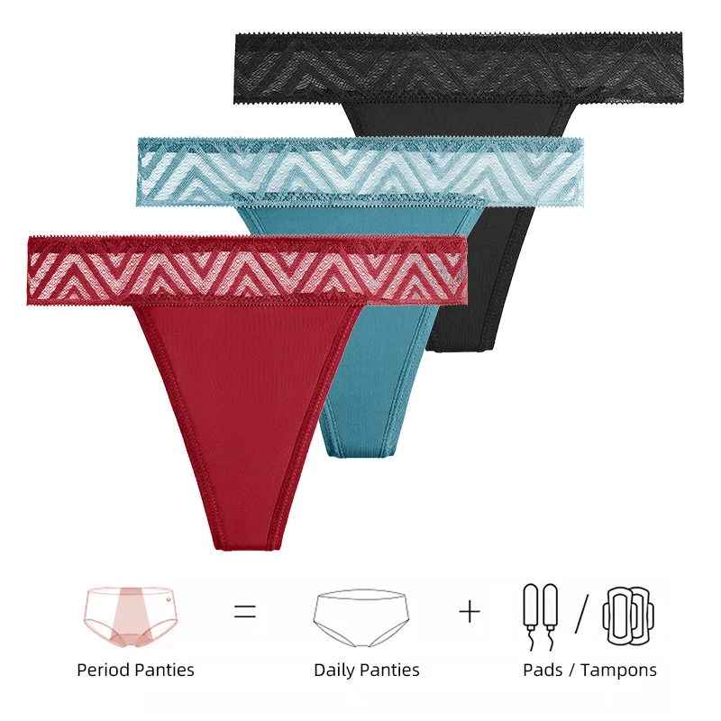 Women Period Panties 4-Layer LeakProof Menstrual Period Panties Women Underwear Physiological Thong Underwear