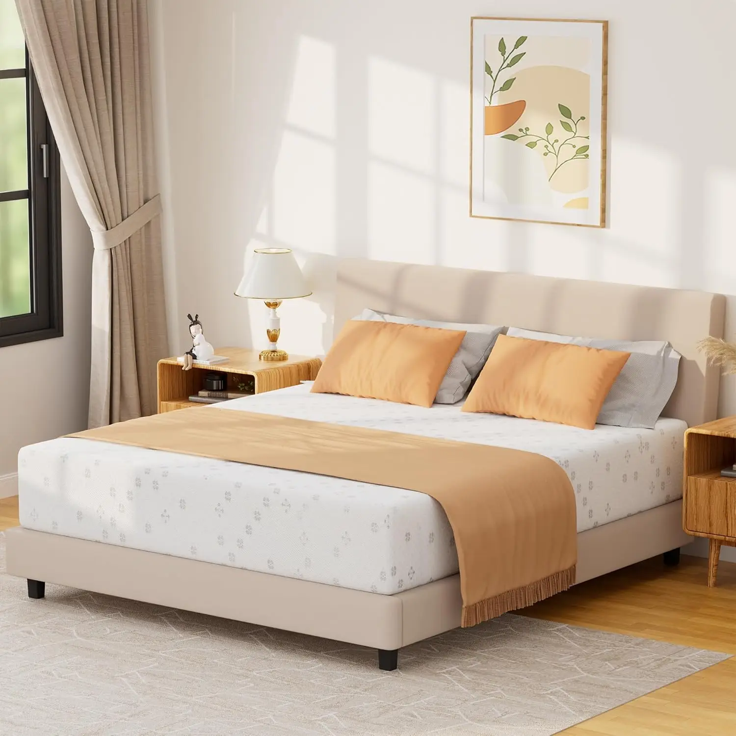 Queen Mattress 8 Inch,Queen Size Memory Foam Mattress in a Box with Cooling Gel Comfort Foam for Pressure, Customized