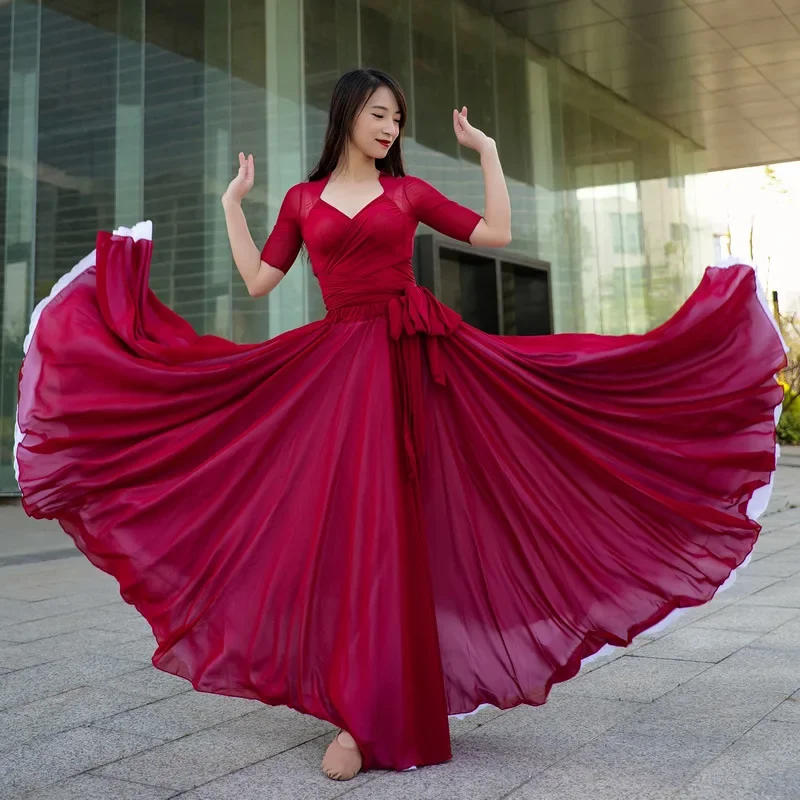Modern Dance Fusion Style Large Wide Skirt For Belly Dance Practice Costume 2024 New East Dance Women's Skirt 3109 Summer Season