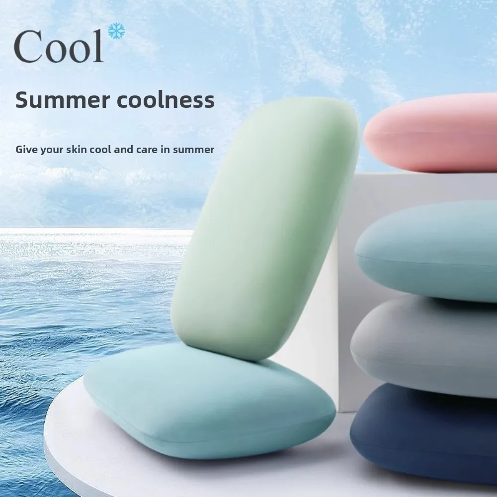 Portable Sponge Nap Pillow Macaron Color Cervical Support Neck Pillow Soft Multifunction Travel Sleeping Pillow Office