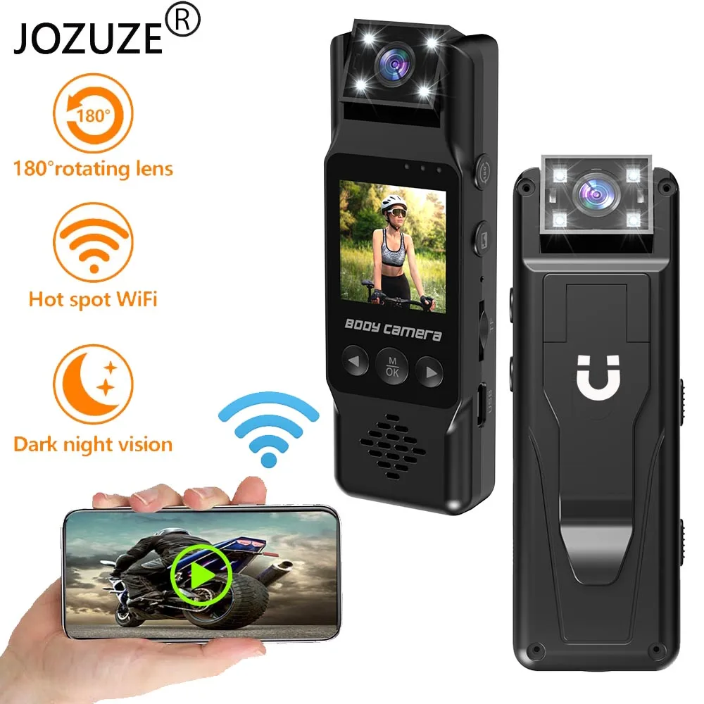 JOZUZE New Wifi Mini Camera 1080P Portable Digital Video Recorder Worn Police Small Body Cam Night Vision DV Miniature Camcorder
