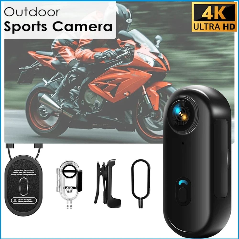 4K Motorcycle Mini Recorder Finger WIFI Action Camera Lightweight POV Motorcycle Road Sport Cam Bicycle Vlog Pet Body Camera