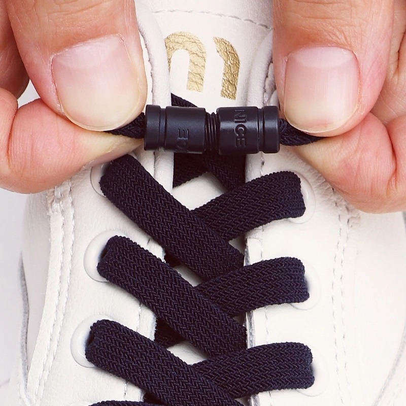 1Pair/2Pair Elastic Laces without ties Capsule Buckle Shoelace Sneakers Flat Shoes no tie shoelaces Kids Adult Shoe Accessories