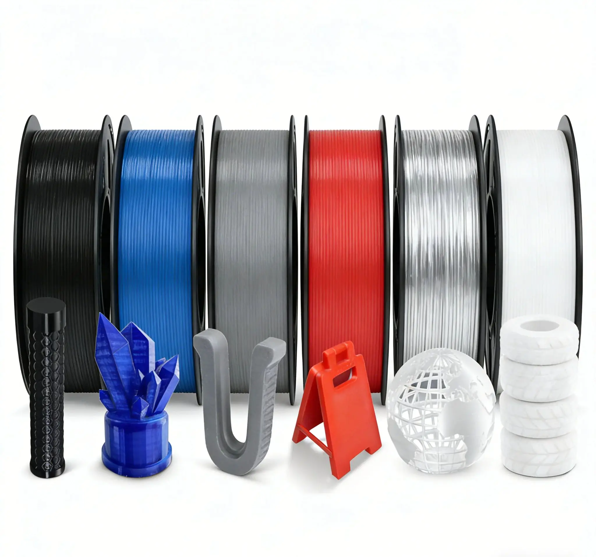 Filajoy3D TPU 3D Printer Filament Bundle 1.75mm Flexible Soft 95A 6-Pack 250g - High-Quality 3D Printing Material