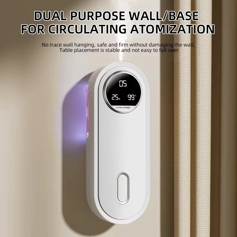 Waterless Scent Diffuser 1800mAh Aroma Essential Oil Diffuser Home Hotels Portable Nebulizing Diffuser Aromatherapy Machine