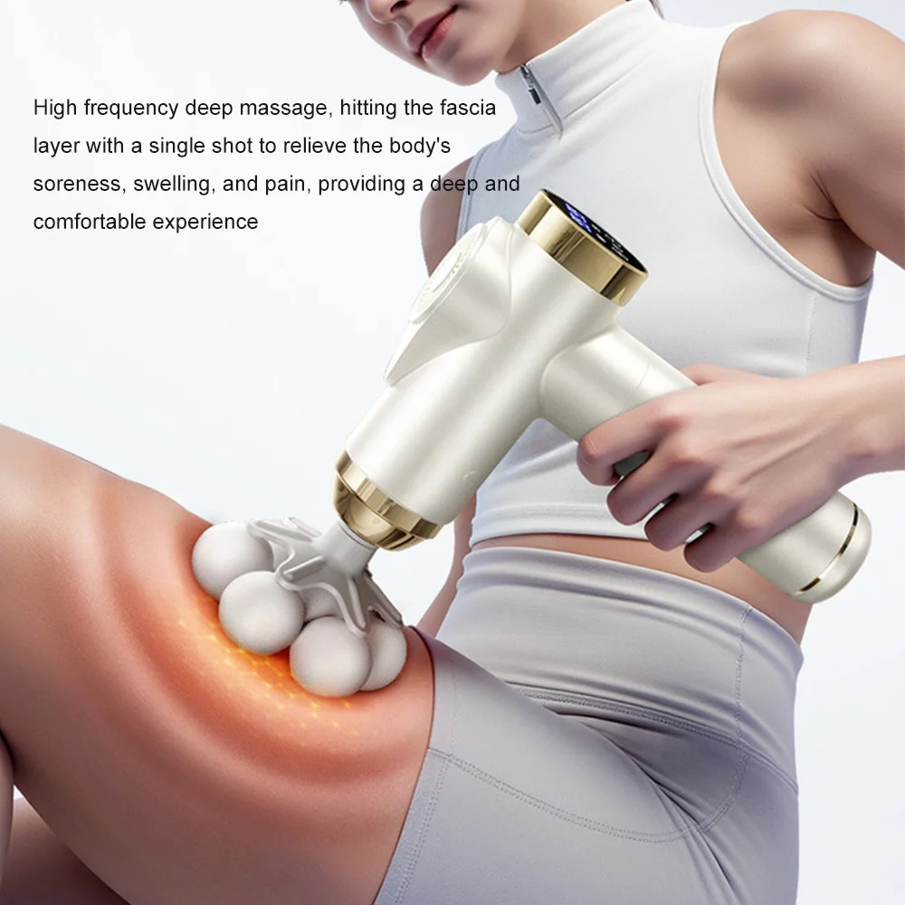 Professional Electric Fascia Massager High Frequency Deep Tissue Muscle Relaxation Massage Gun Fascia Masajeador Fitness