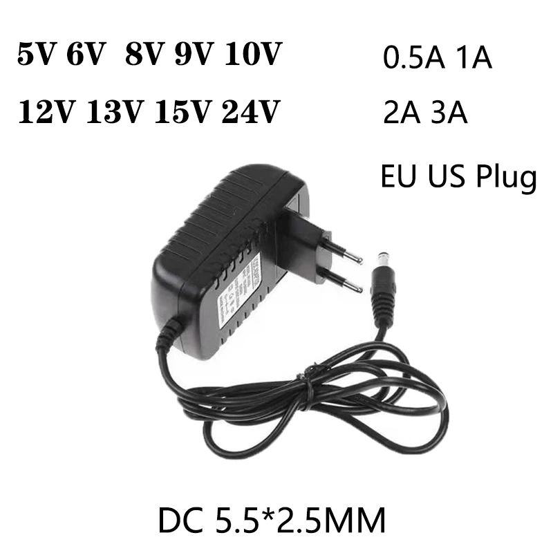 AC DC 5V 9V 12 Volt Power Supply 110V 220V TO 5V 6V 8V 12V 13V 15V 24V 1A 2A 3A Universal Power Adapter Supply Eu For LED Strips