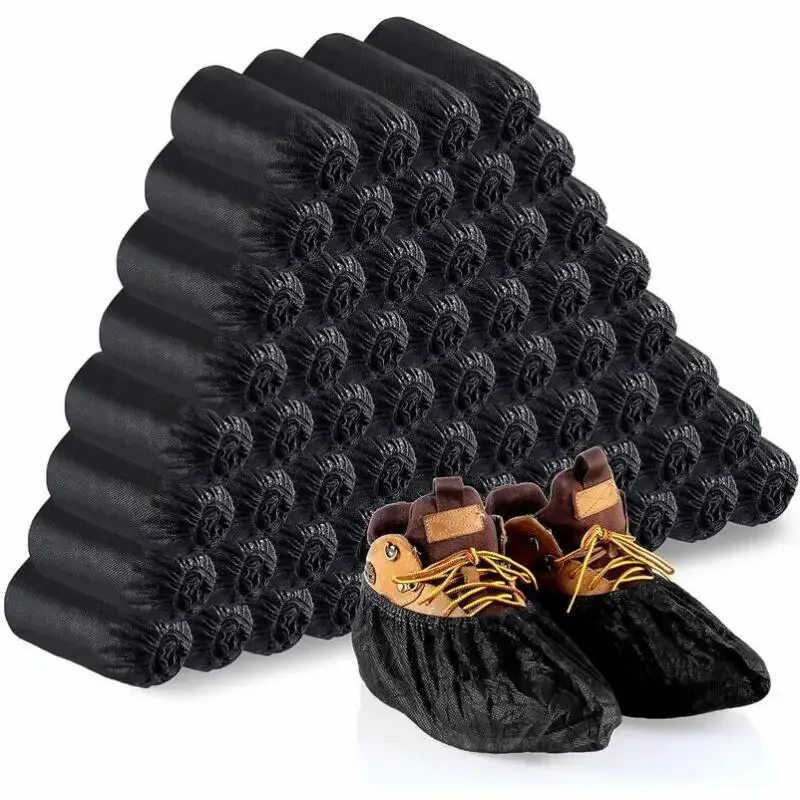 300/200/100PCS Disposable Boot Shoe Covers Foot Booties Shoe Coverings Non Slip Shoe & Boot Covers for Indoor Home Workplace