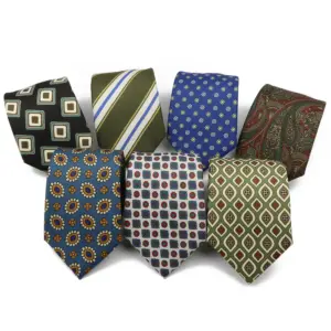 New Men's Fashion 8cm Cotton Tie Soft Novel Blue Orange Paisley Green Stripe Necktie Suit Business Wedding Party Accessory Gifts