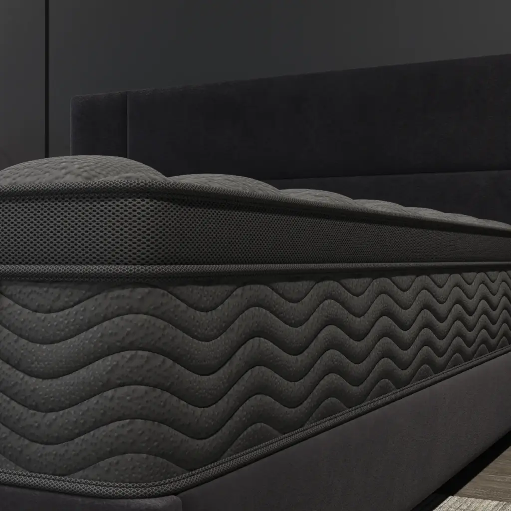 12 Inch King Mattress, Memory Foam Hybrid King Size Mattress in a Box, Pocket Springs for Pressure Relief, Medium Firm, Fiberg