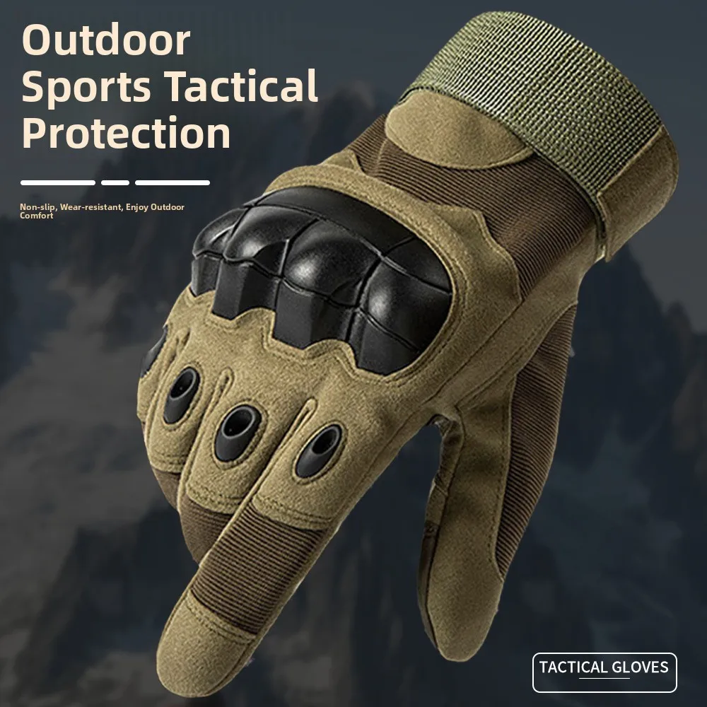 Tactical Outdoor Cycling Gloves Men's Motorcycle Riding Climbing Sports Gloves Wear Resistant Anti Slip Combat Protection