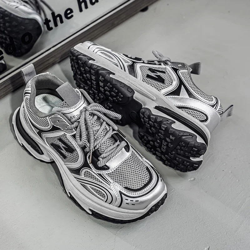 Luxury Designer Unisex Shoes Thick Bottom Platform Mixed Color All Match Sneakers Increasing Runway Skateboard Casual Trainers