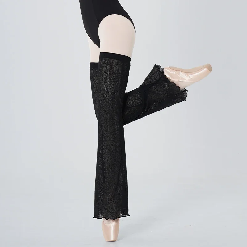 Women Ribbed Dance Leg Socks Warm Leggings Dance Knitted Warmers Professional Warm Ballet Socks for Ballet Dancing