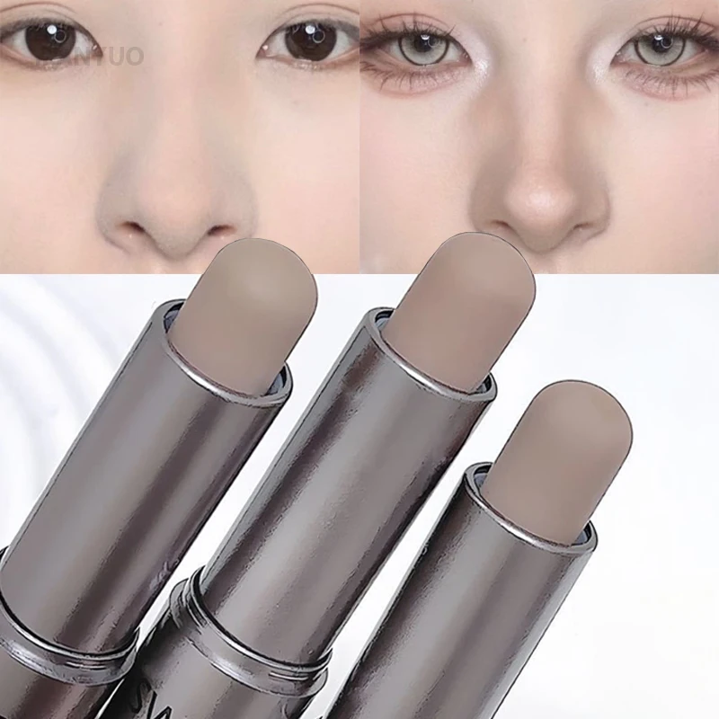 Moisturizing Matte Concealer Contour Stick Smooth Lasting 3D Nose Shadow Waterproof Face Highlight Brighten Contour Makeup