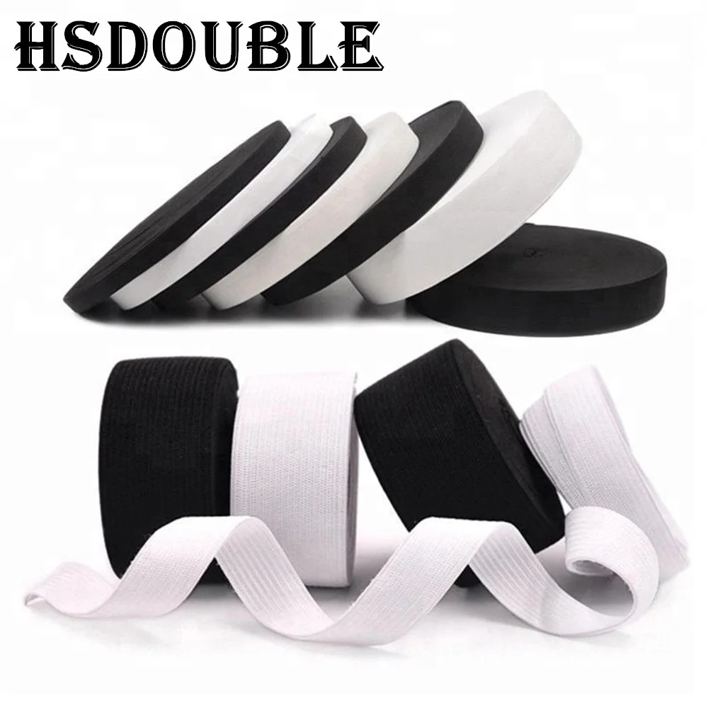 10-50MM Flat Elastic Bands Black White Nylon Rubber for Pregnant Baby DIY Sewing Garment Trousers Bags Accessories