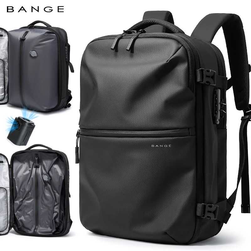 BANGE Anti-Theft Men Travel Backpack Vacuum Compression 15.6 inch Laptop Backpack For Business School Bag Pack Hiking Backpacks