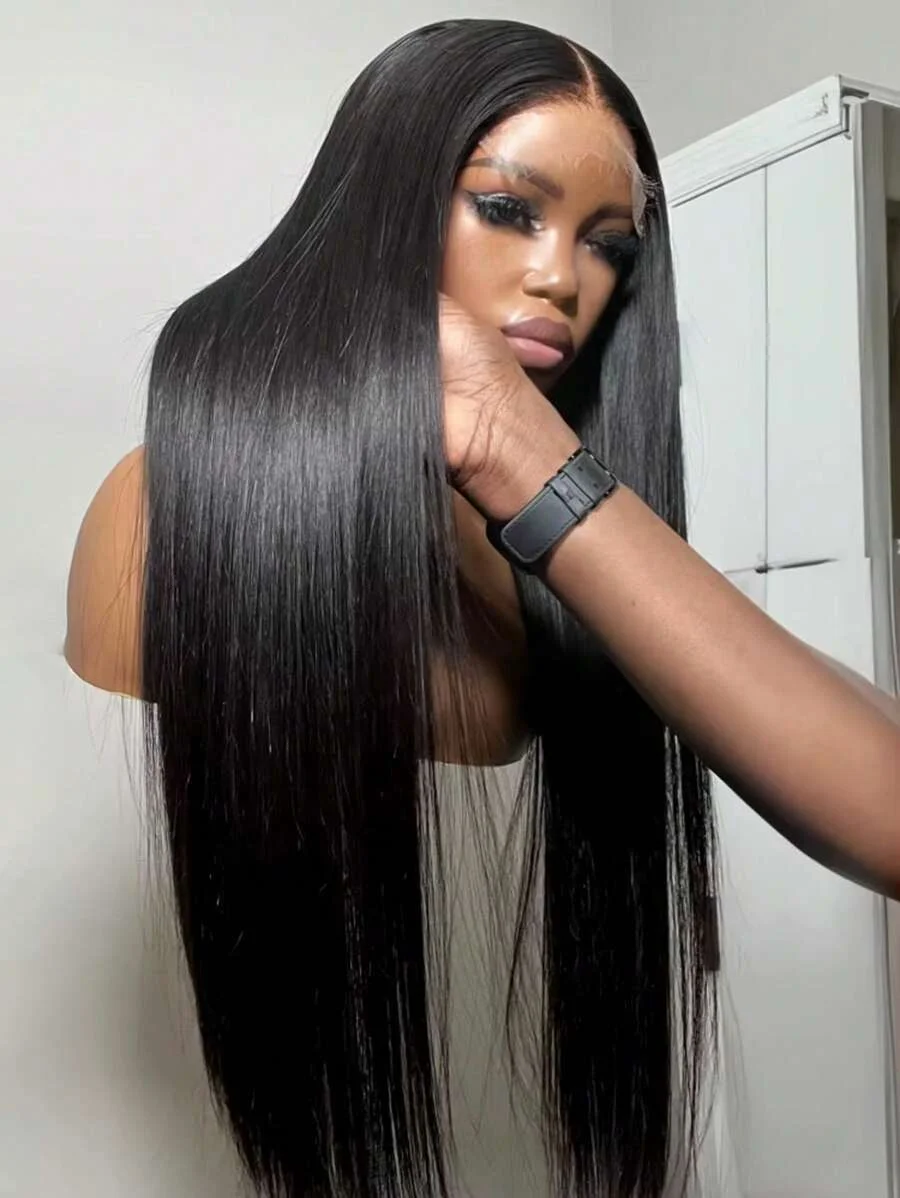 Transparent Lace Wig 13x6 Straight Lace Frontal Human Hair Wigs for Women Peruvian Remy 18-32inch Long Thick Human Hair Wig 180%