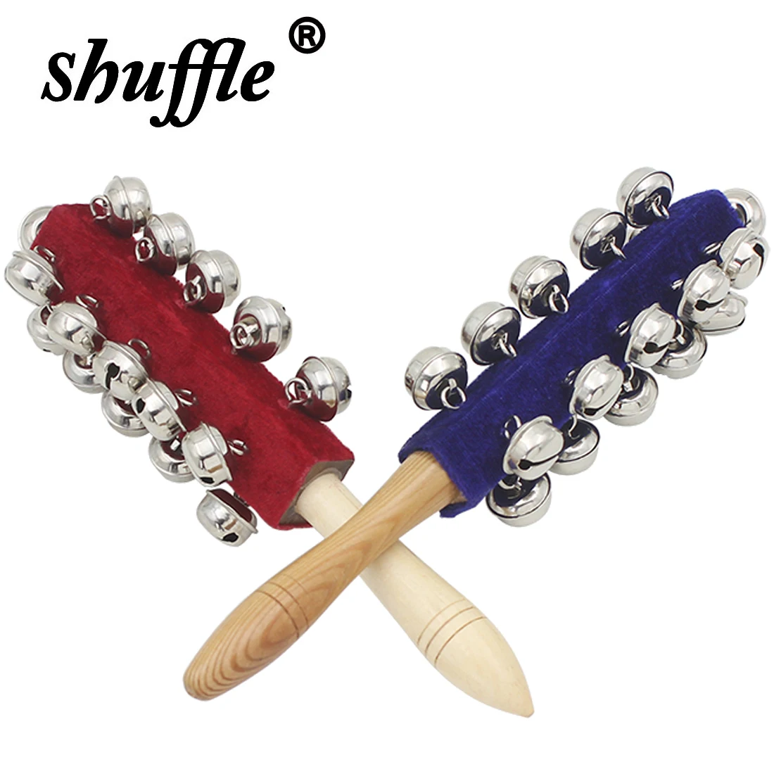 Wooden 21 Bell Rod Orff Instruments Toys Early Education Stick Shaker Musical Toy for Children Kids Gifts Percussion Instruments