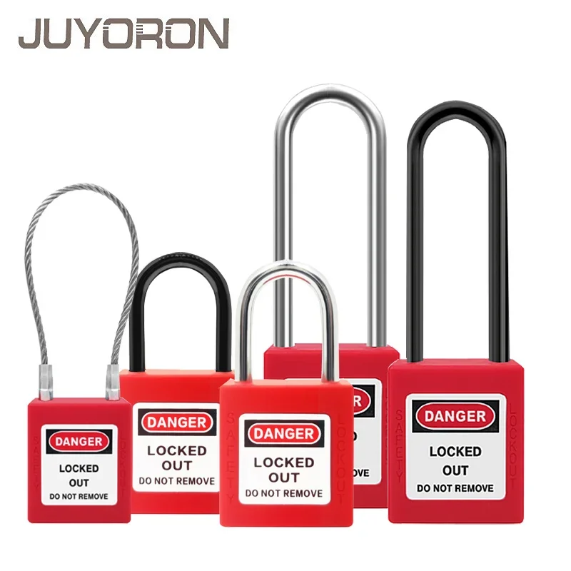 Lockout Tagout Safety Padlock with Keys Industrial Engineering Electrical Isolation Insulation Safe Lock Plastic ABS Body LOTO