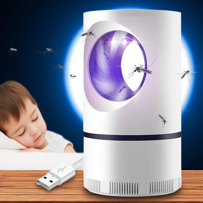 USB Electric Led Mosquito Killer Lamp Repellent Zapper Fly Power Uv For Home Insect Light Nightlight Indoor Bedside Night Socket