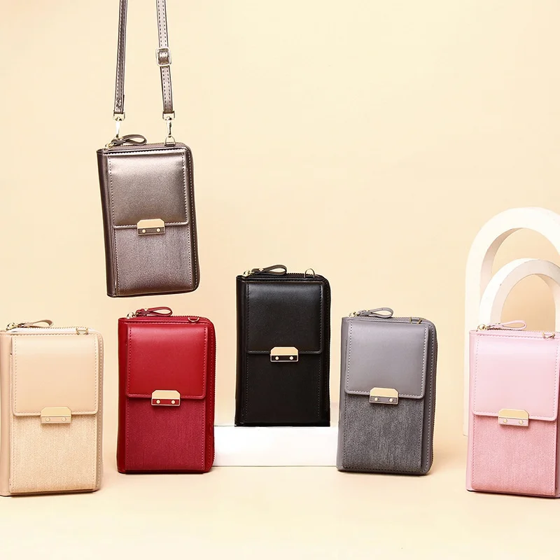 Women's Mobile Bag Trendy Popular Simple Women's Shoulder Crossbody Bag Korean Version Lock Buckle Small Square Bag Shoulder Bag
