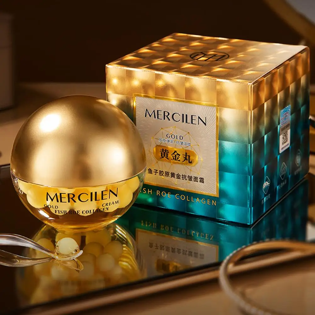 Mercilen Gold Fish Roe Collagen Cream 70g -Anti-Wrinkle Firming Hydrating Filler Cream with Centella Asiatica for All Skin Types