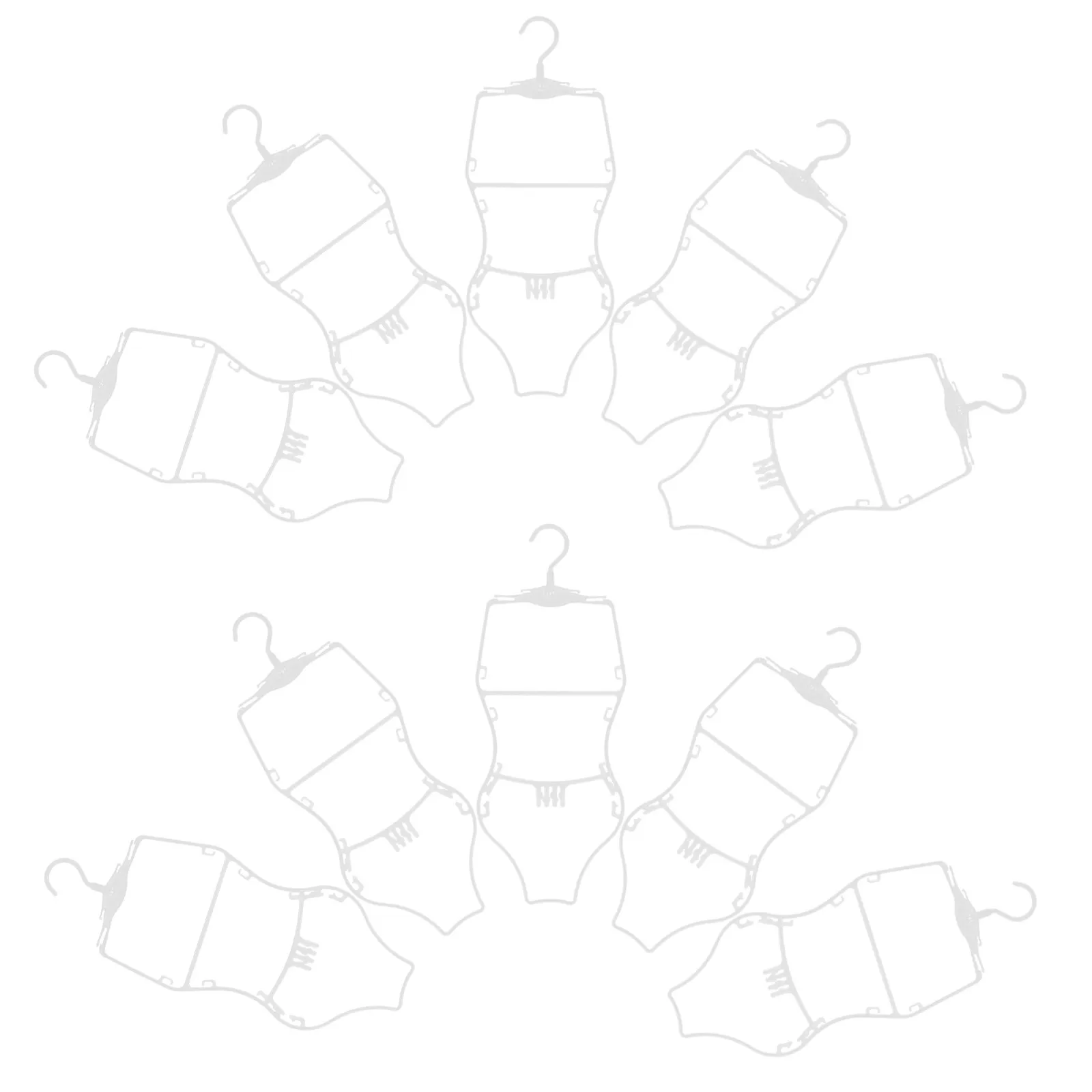10Pcs Plastic Swimsuit Hangers Design for Swimwear Bikini Lingerie Garment Organizer Ideal for Travel