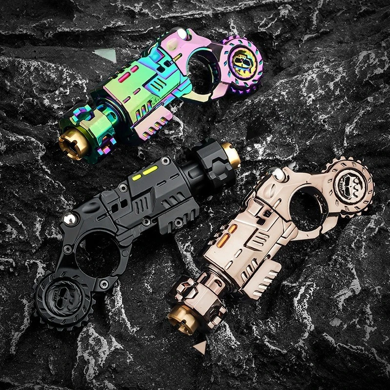 Mini Metal Gun Toy Stress Relief Toy Pistol Gun Eject Fidget Toy Roller Spinner Mechanical Slider Ratchet Flip Antistress Pistol