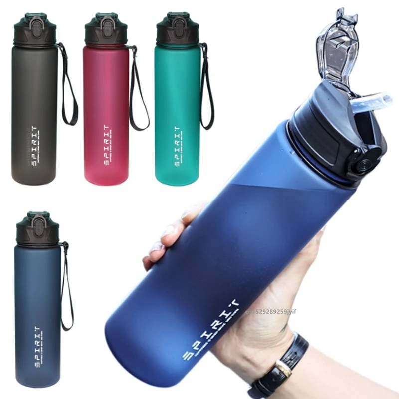 750ml Water Bottle with Straw Time Marker Large Capacity Motivational Plastic Leakproof Water Jug for Gym Travel Outdoor Sports