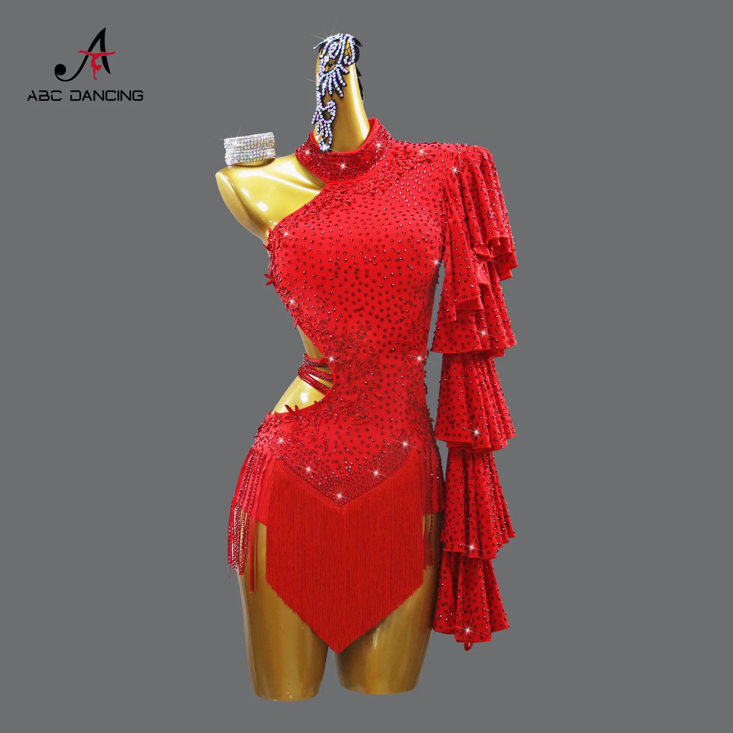Latin Woman Dance Dress Adult Costume Girls Prom Sexy Stage Suit 2026 Young Outfit American Sport Party Evening Rhinestones Wear