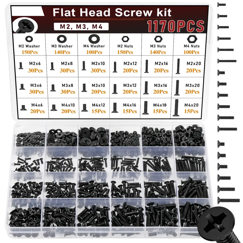 600/1170pcs M2 M2.5 M3 M4 Laptop Screw Kit ,Mini Small Replacement Notebook Computer Screws For Electronics