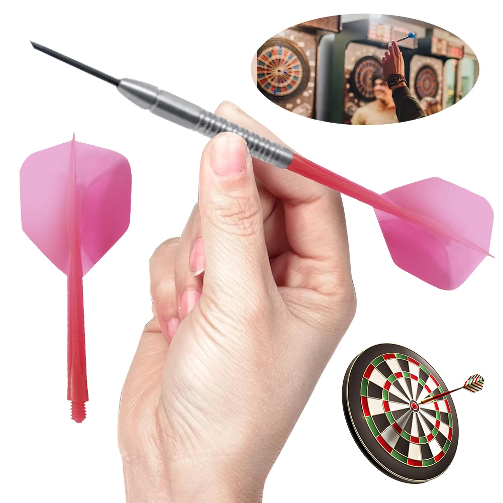 6/3PCS Integrated Dart Flights and Shafts Standard Shape 2BA Screw In-one Dart Flight Anti-Fall Transparent Dart Accessories Kit