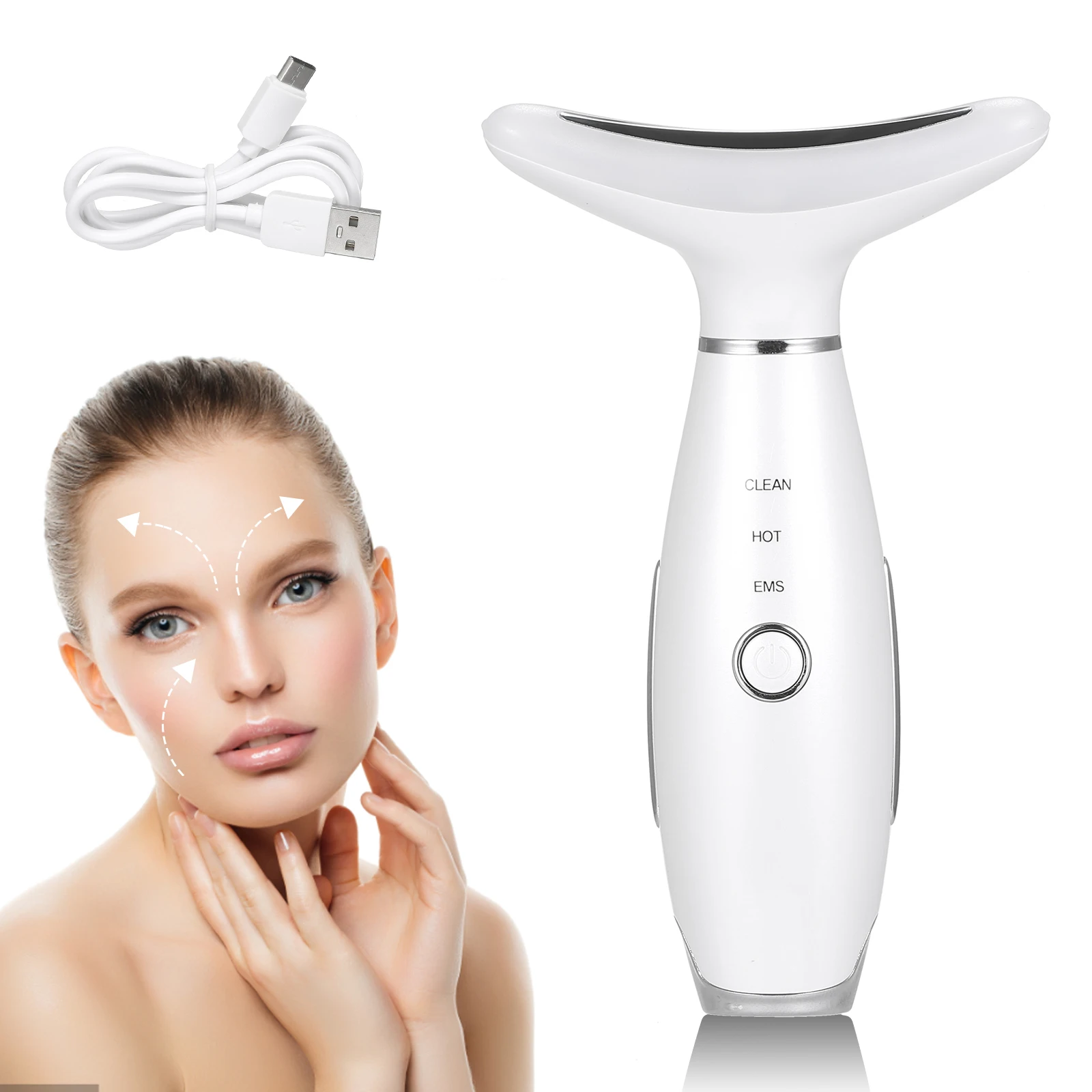 Neck Massager Led Photon Therapy Heating Neck Wrinkle Removal Machine Reduce Double Chin Skin Lifting Anti Wrinkles Massager