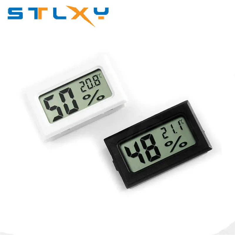 Mini Black white Digital LCD Indoor Convenient Temperature Sensor Humidity Meter Thermometer Hygrometer Gauge