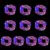10 pcs purple