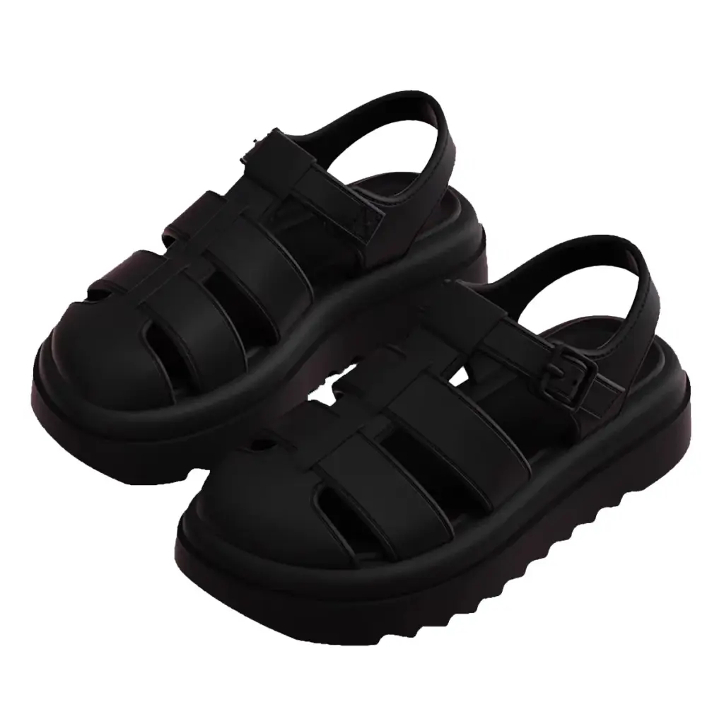 Women Chunky Platform Roman Style Sandals 2025 Summer Soft Shoes Elegant Fashion Woman Closed Toe Non-Slip Beach Slides Sandals