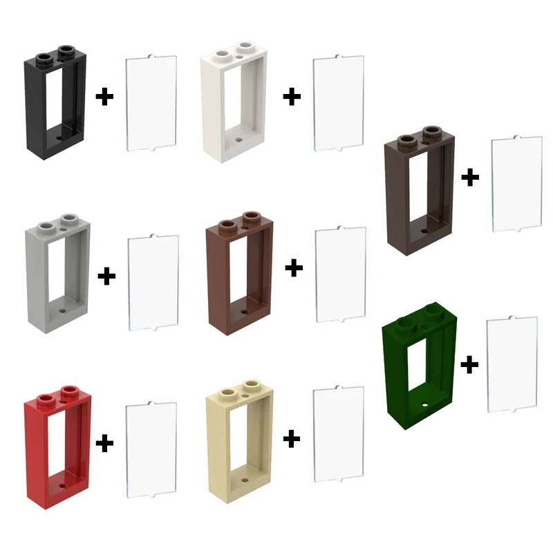 20pcs MOC parts 60593 window 1 x 2 x 3 compatible brick DIY building block particles beneficial children's brain toys