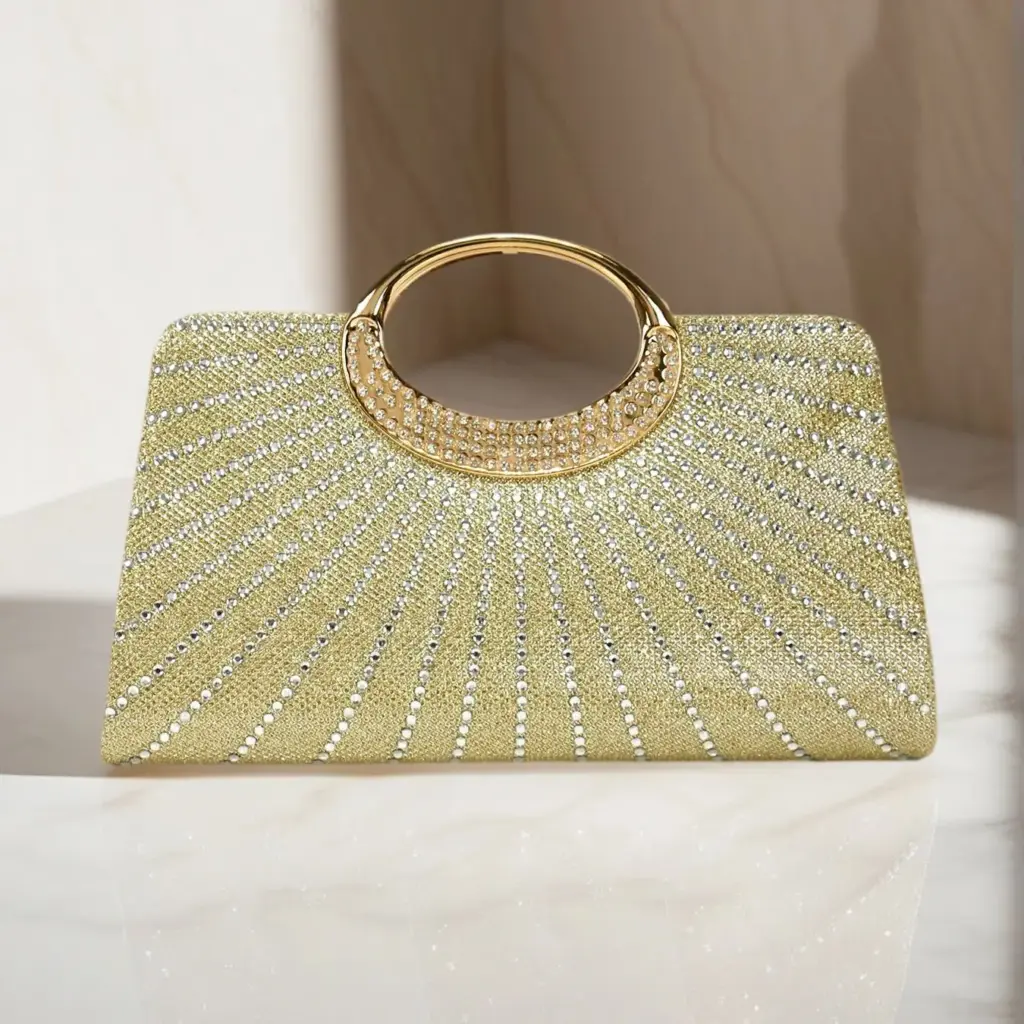 Party Wedding Bridal Handbags Bucket Design Rhinestones Glitter Evening Clutch Bags Cover Open Banquet Purse