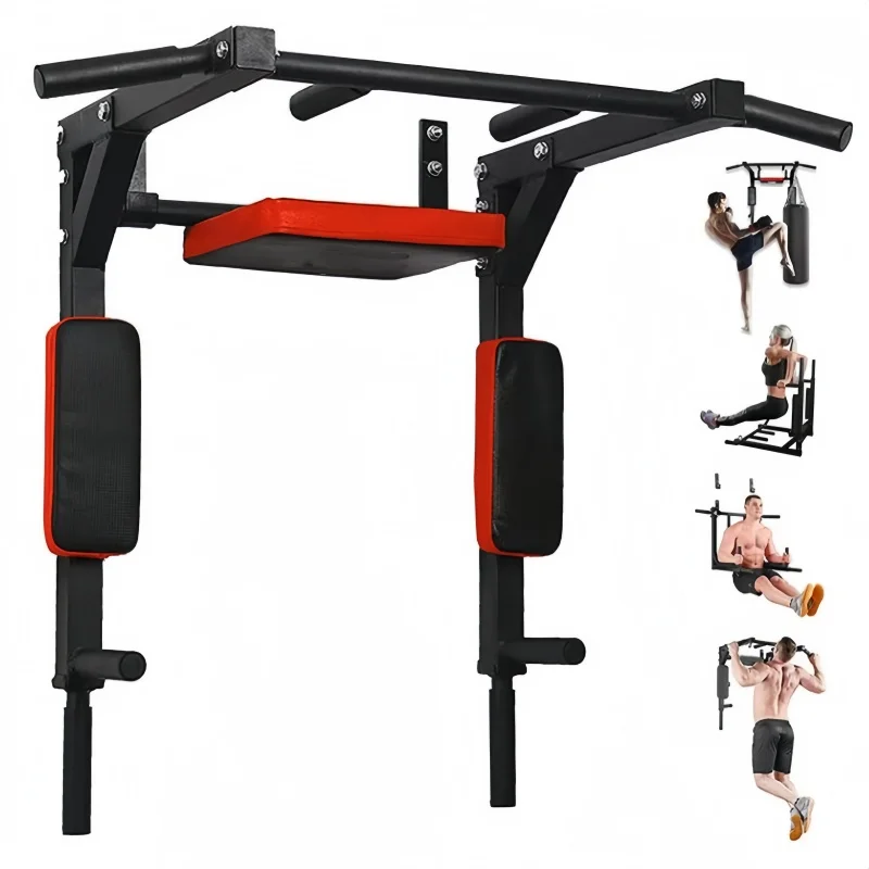Multifunctional Wall Mounted Pull Up Bar Home Gym Equipment Adjustable Horizontal Bar For Chin Up Leg Raise Abdominal Training