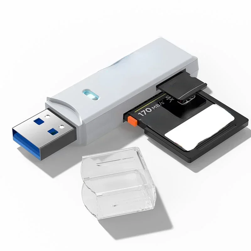 2 IN 1 USB Receiver Adapter USB 3.0 SD TF Card Memory Reader High Speed Multi-card Writer Adapter Flash Drive Laptop Accessories