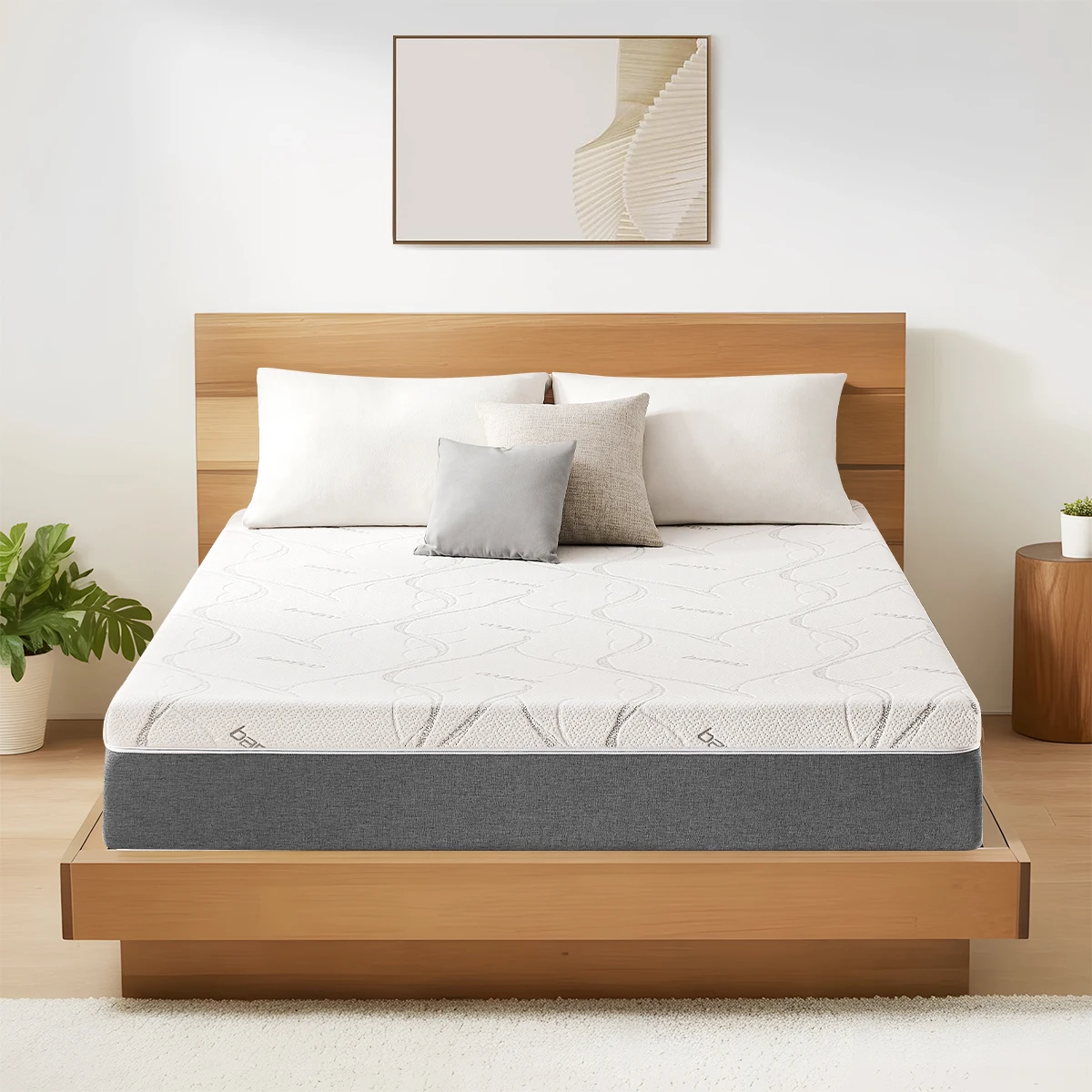 Queen Size Mattress, Memory Foam Mattress，Medium Firm with Bamboo Cool & Washable Cover - CertiPUR-US Certified for Support