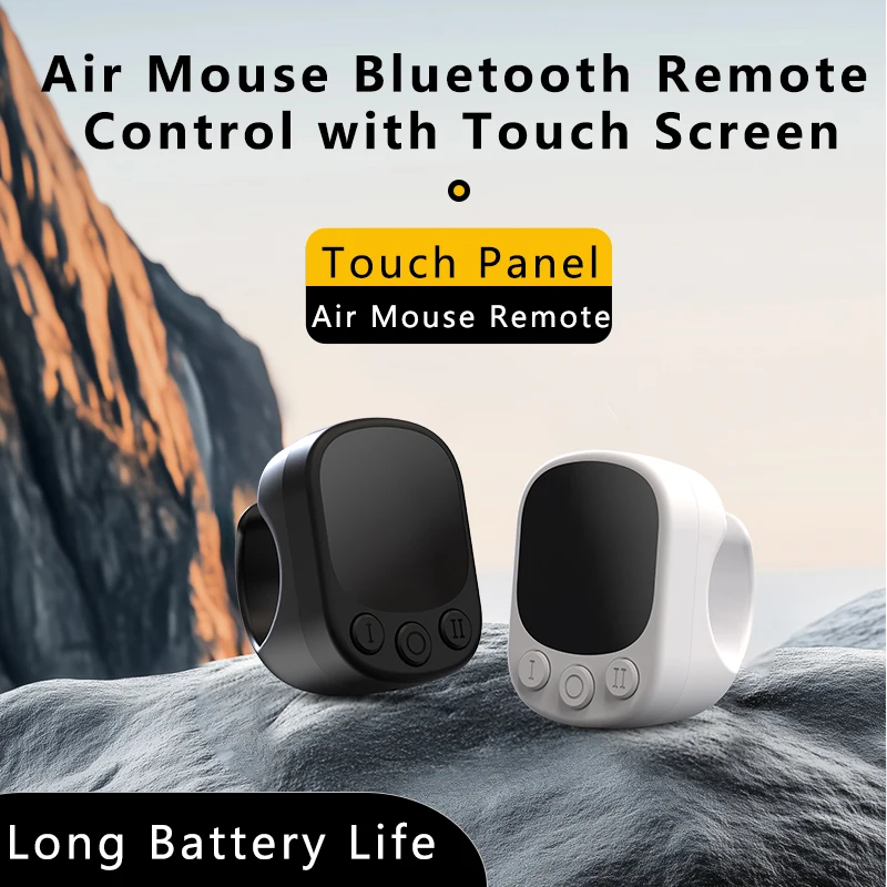 Mouse Ring Remote Control with Touchpad,Smart Automatic Screen Clicker Device，Continuous Clicker，Scrolling Ring Remote Control S