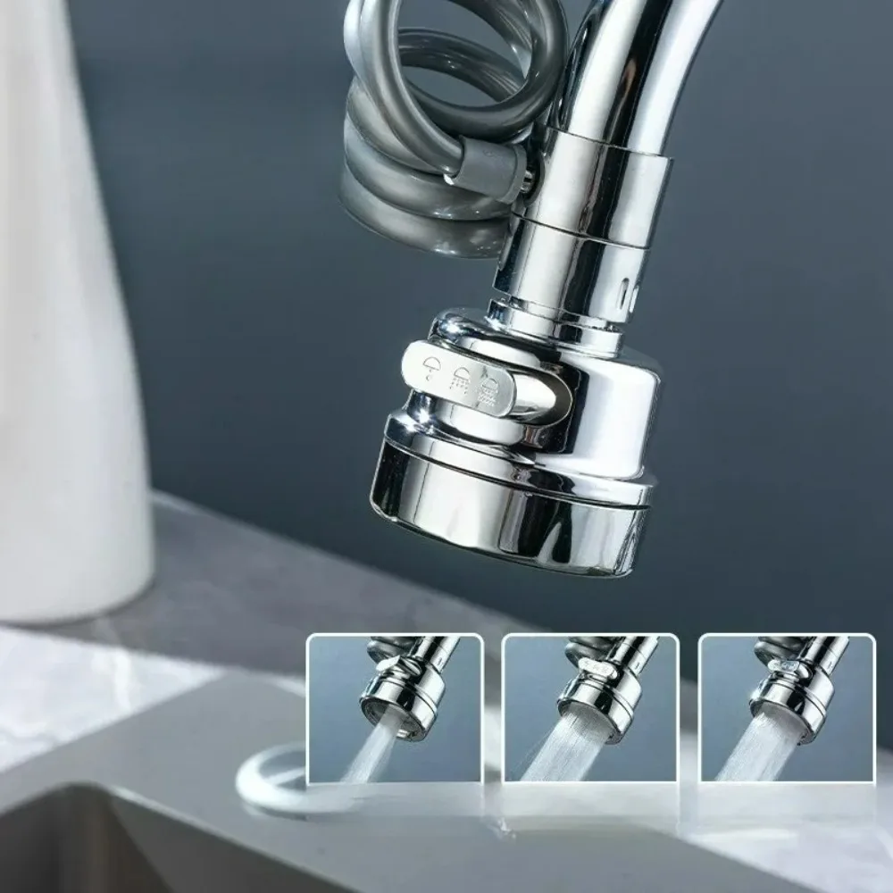 New 3 Modes Sink Faucet 360 Degree Rotation Filter Extension Tube Shower Water Saving Tap Universal Kitchen Gadgets Accessories