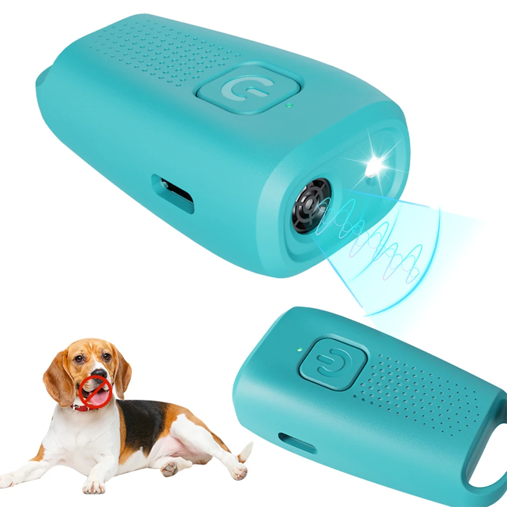 Type-C Rechargable Mini Anti Barking Training Device ULTRSONIC DOG TRAINER Dog Repeller LED Flashlight Training Device