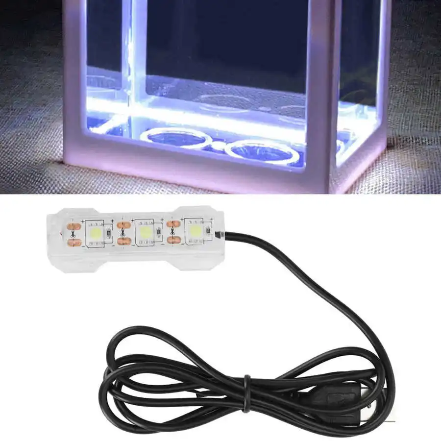 Small Aquarium Light Desktop Fish Tank Light Mini Water Plant Lighting Home Decoration Soft LED Lamp Fish Supplies