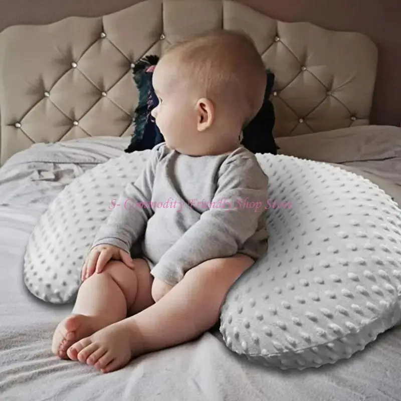 85AE Infants Sleep Pillow Slipcover Soft and Breathable Pillow Cover Detachable Baby Breastfeeding Pillowcase Protector