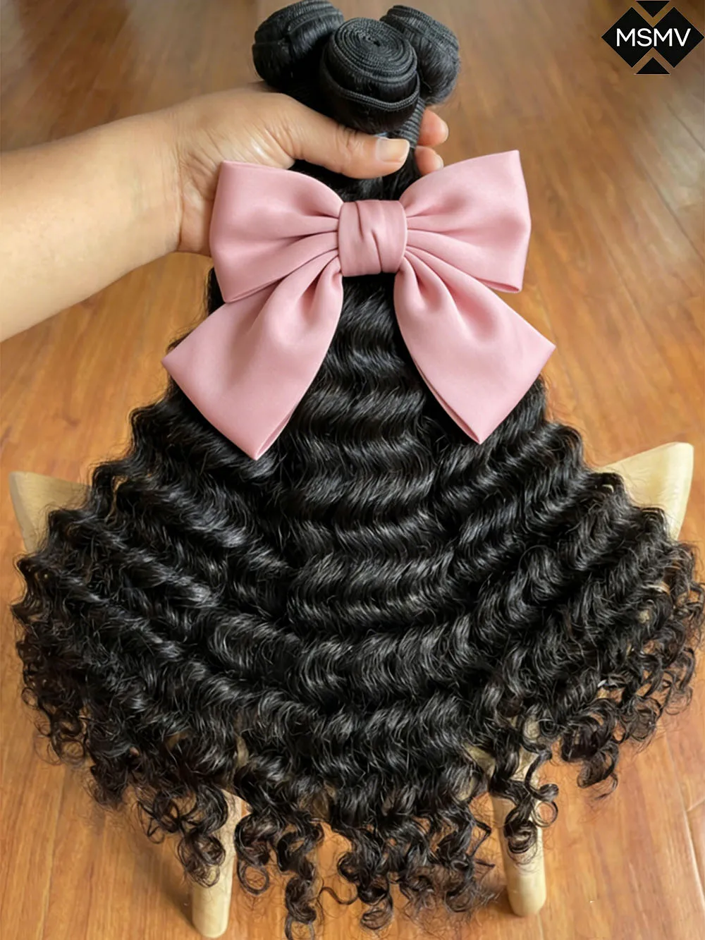 MSMV 15A Deep Wave Human Hair Bundles Deep Curly Bundles Human Hair Bundles For Women Extensions 3-5 Days Delivery