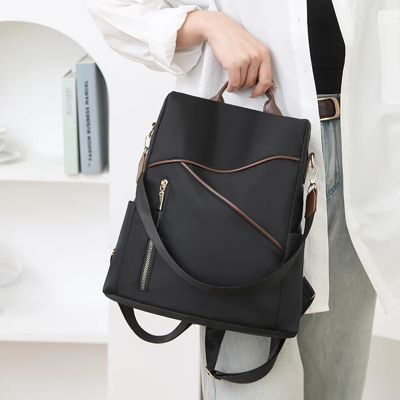 Women'S Anti theft Backpack Casual Nylon New 2025 School Bag Fashion Large Capacity Shoulder Strap Shoulder Bag Mochila Femenina