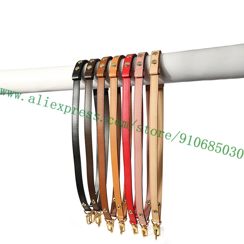 Calf Leather Bag Strap For Designer Women Boulogne Dauphine Neonoe Handbag Shoulder Arm Carry Belt Button Adjustable