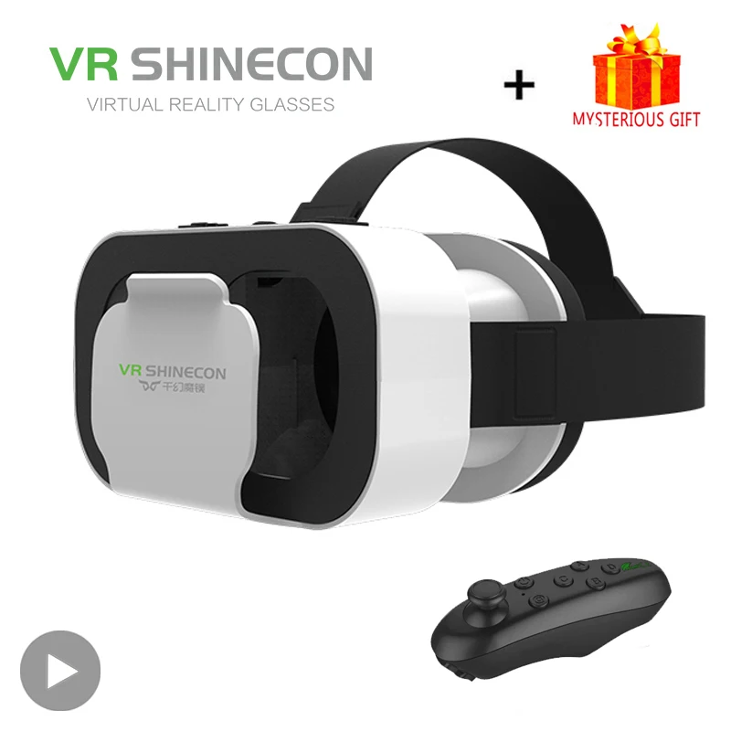 Shinecon Viar Virtual Reality VR Glasses Headset 3D Device Helmet Goggles Lenses For Smartphone Smart Phone Game Cell Mobile Set
